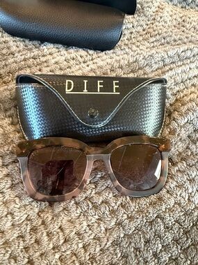 Diff Eyewear Men’s Brown Tortoise Square Sunglasses